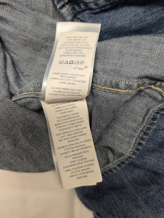 Ralph Lauren Navy Denim Button-Front Girls' Dress - Picture 7 of 8